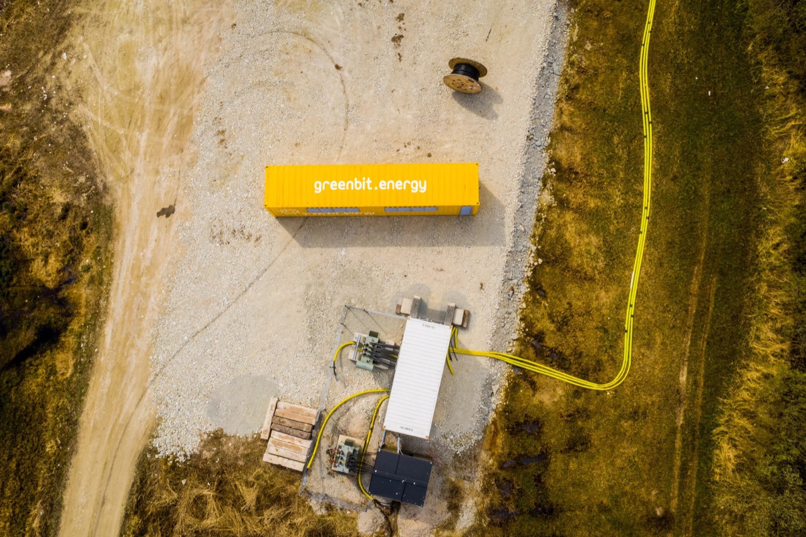 greenbit.energy container at the wind park
